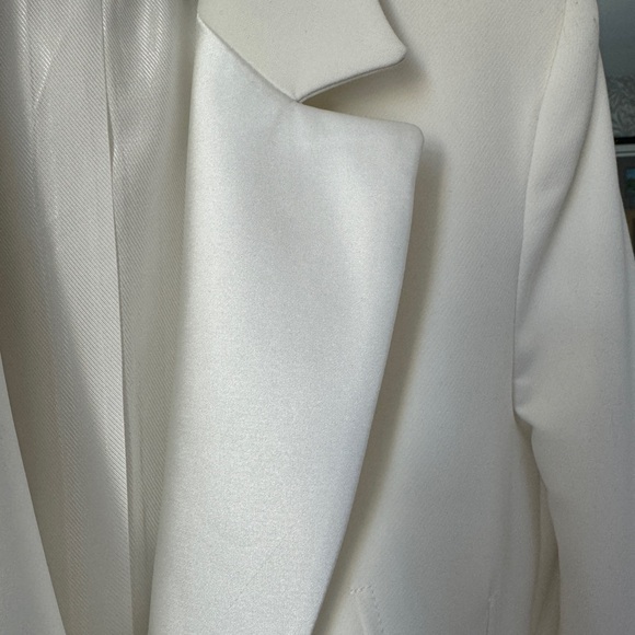 NWOT Zara White Tuxedo Jacket - Picture 6 of 13